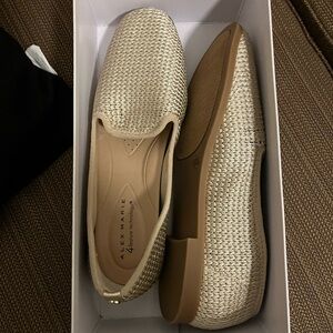 Alex Marie Metallic Woven Slip-On Shoes